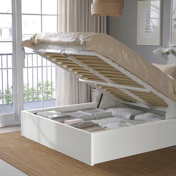 IKEA MALM Storage Bed White Queen