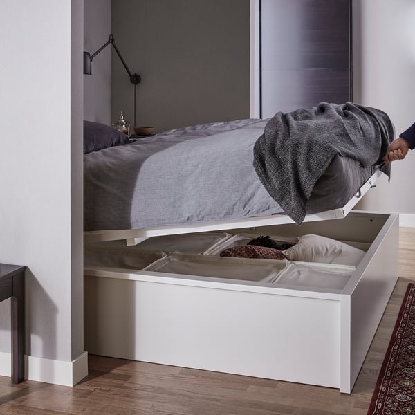 IKEA MALM Storage Bed White Queen