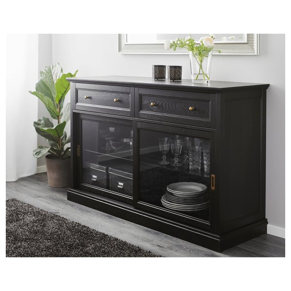 IKEA MALSJÖ Sideboard Black Stained 57 1/8x36 1/4 "