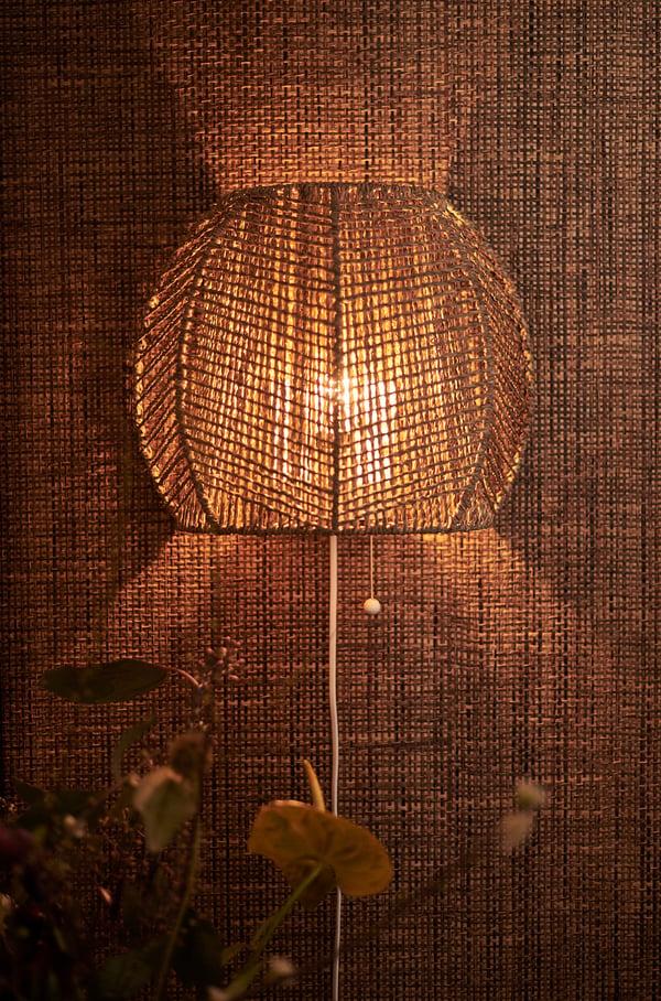 IKEA MÅNALG Wall Lamp Sedge/handmade