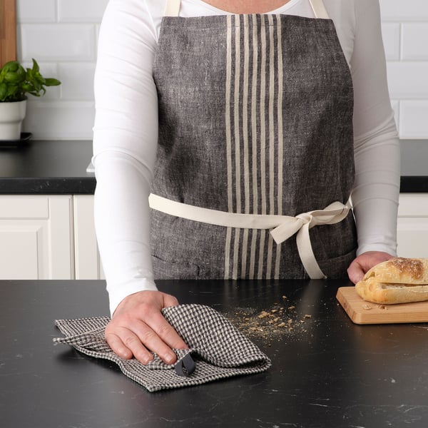 IKEA MARIATHERES Apron Gray 35x36 "