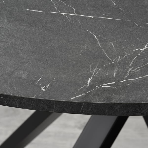 IKEA MARIEDAMM Table Black Marble Effect 41 3/8 "