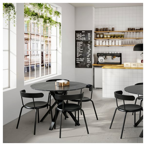 IKEA MARIEDAMM Table Black Marble Effect 41 3/8 "
