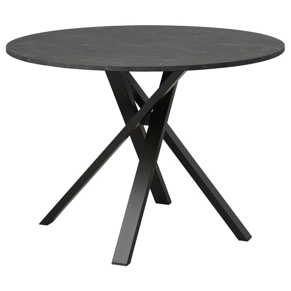 IKEA MARIEDAMM Table black marble effect 41 3/8 "
