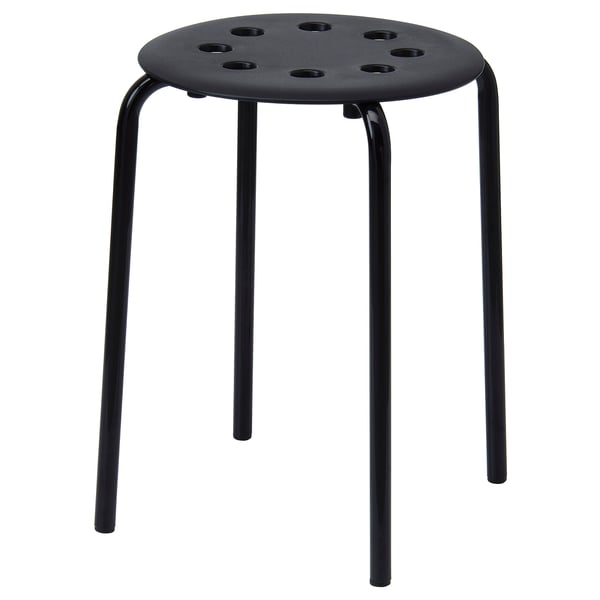 IKEA MARIUS Stool black 17 3/4 "