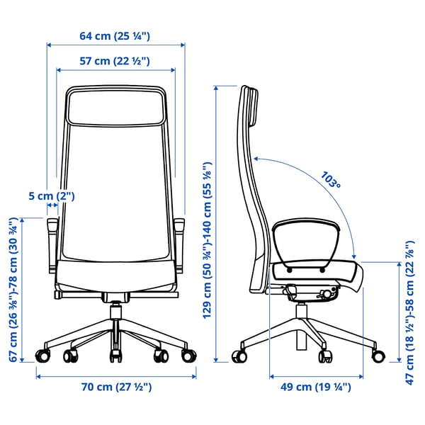 IKEA MARKUS Office Chair Vissle Dark Gray Large