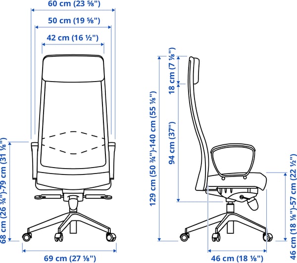 IKEA MARKUS Office Chair Vissle Dark Gray Medium