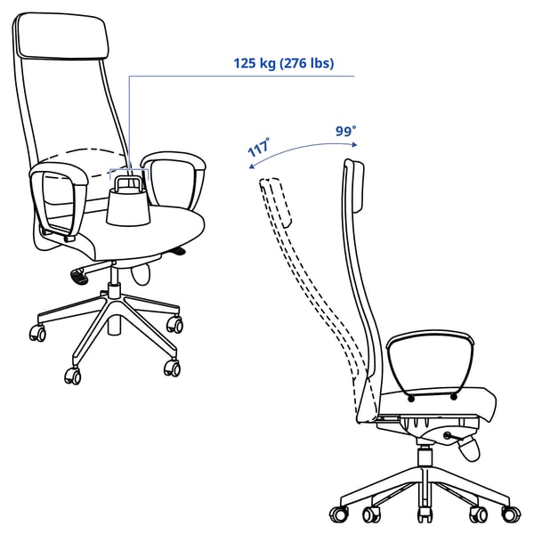 IKEA MARKUS Office Chair Vissle Dark Gray Medium