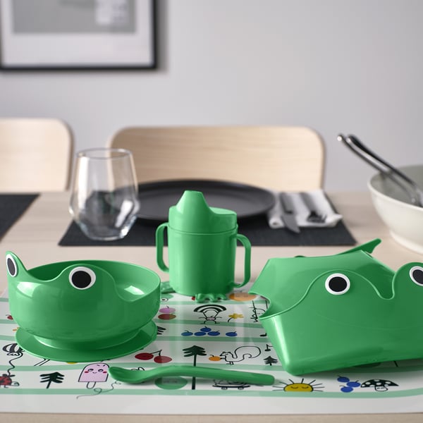IKEA MATA 4-piece Dinnerware Set Bright Green