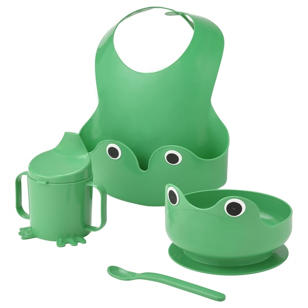 IKEA MATA 4-piece dinnerware set bright green
