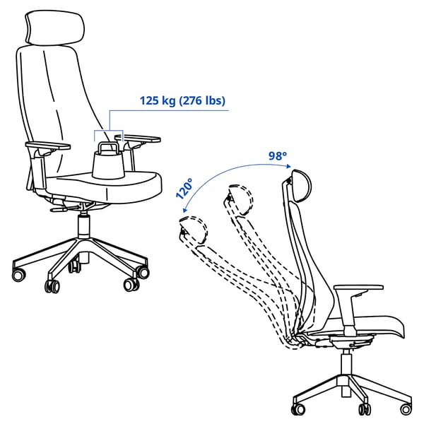 IKEA MATCHSPEL Gaming Chair Bomstad Black