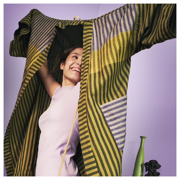IKEA MÄVINN Bathrobe Stripe Multicolor