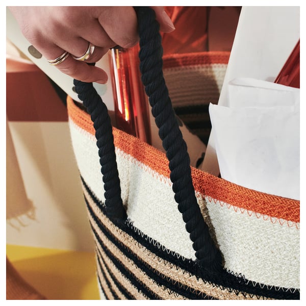 IKEA MÄVINN Storage Basket Stripe Multicolor