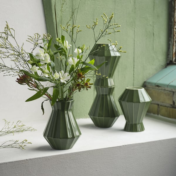 IKEA MÄVINN Vase Green 7 ½ "