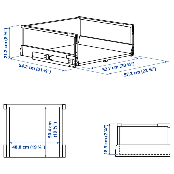IKEA MAXIMERA Drawer High White 24x24 "