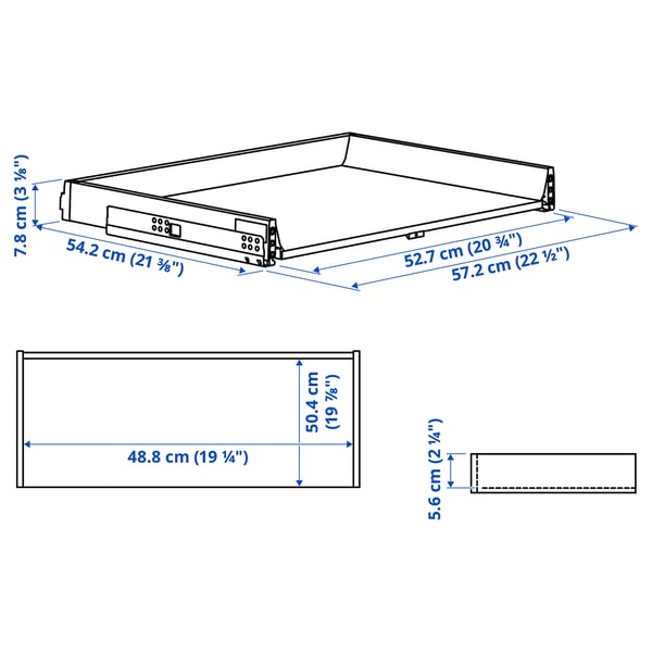 IKEA MAXIMERA Drawer Low White 24x24 "