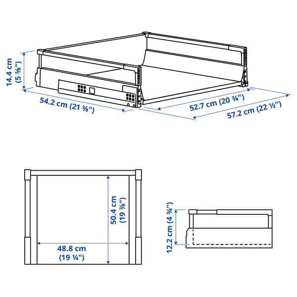 IKEA MAXIMERA Drawer Medium White 24x24 "