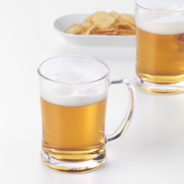 IKEA MJÖD Beer Mug Clear Glass 20 Oz