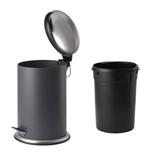 IKEA MJÖSA Pedal Bin Dark Gray 3 Gallon