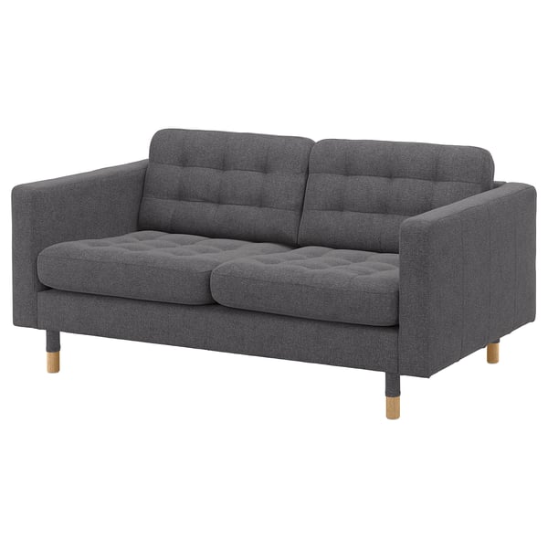IKEA MORABO Loveseat Gunnared dark gray/wood