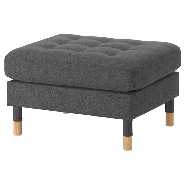 IKEA MORABO Ottoman Gunnared dark gray/wood