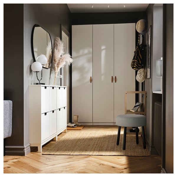 IKEA MÖRTFORS Pouffe Diseröd Gray 18 1/2x18 1/2 "