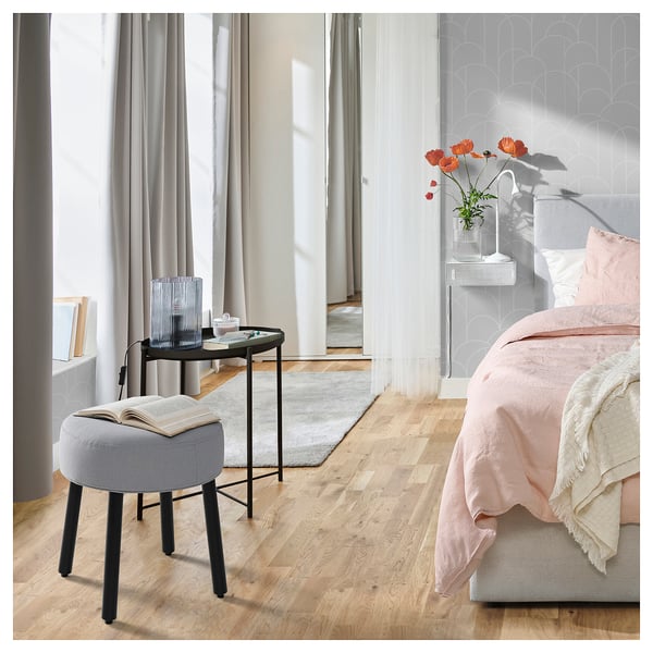 IKEA MÖRTFORS Pouffe Diseröd Gray 18 1/2x18 1/2 "