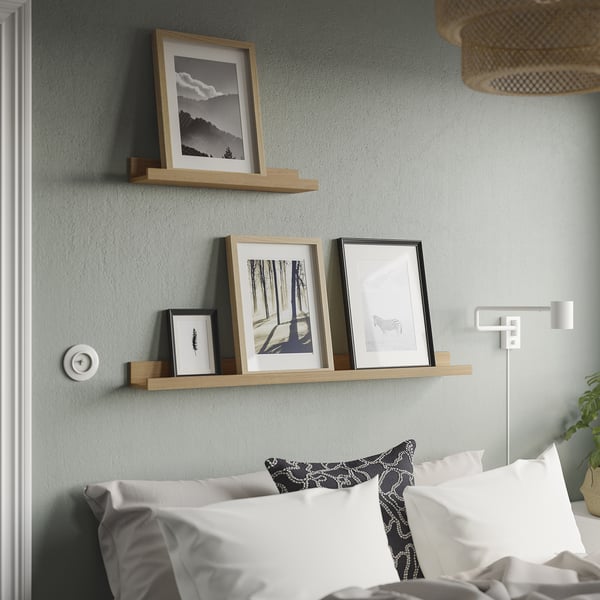 IKEA MOSSLANDA Picture Ledge Oak Effect 45 1/4 "