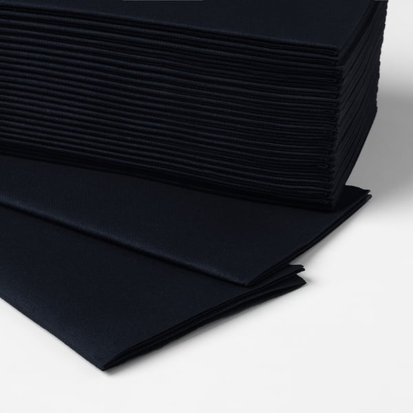IKEA MOTTAGA Paper Napkin Black 15x15 "