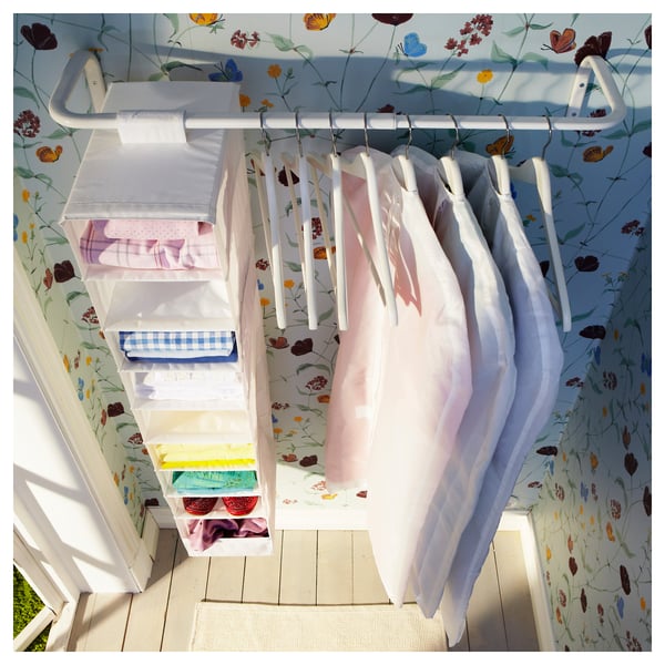 IKEA MULIG Clothes Bar White 23 5/8-35 3/8 "