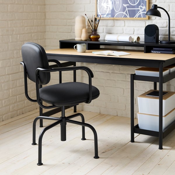 IKEA MULLSJÖ Desk And Chair Oak Veneer/dark Gray