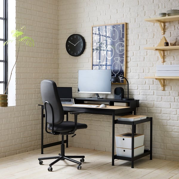 IKEA MULLSJÖ Desk Oak Veneer 53 1/8x27 1/2 "