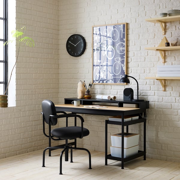 IKEA MULLSJÖ Desk Oak Veneer 53 1/8x27 1/2 "