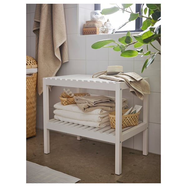 IKEA MUSKAN Bench White 22 7/8x15 "