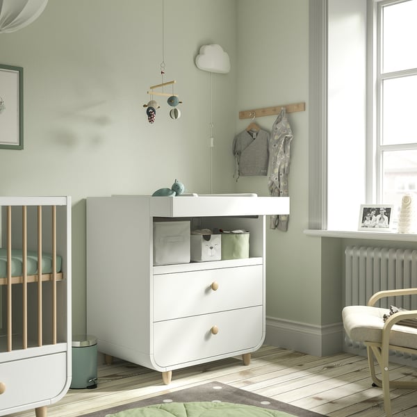 IKEA MYLLRA Changing Table With Drawers White