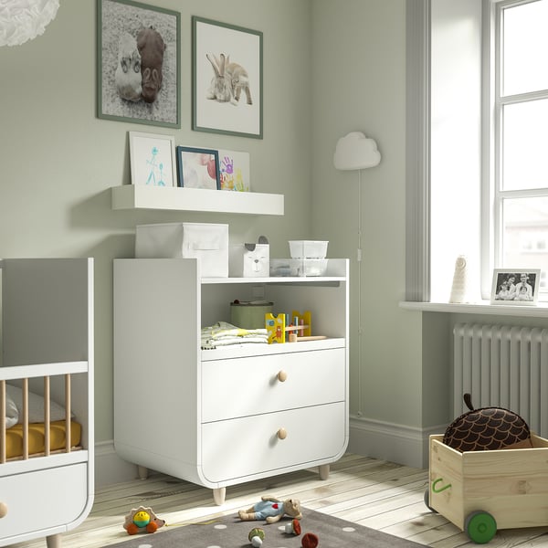 IKEA MYLLRA Changing Table With Drawers White