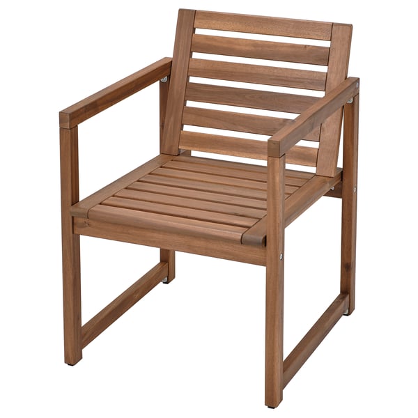 IKEA NÄMMARÖ Armchair outdoor light brown stained