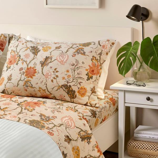 IKEA NÄSSELKLOCKA Sheet Set Light Grey-beige Queen