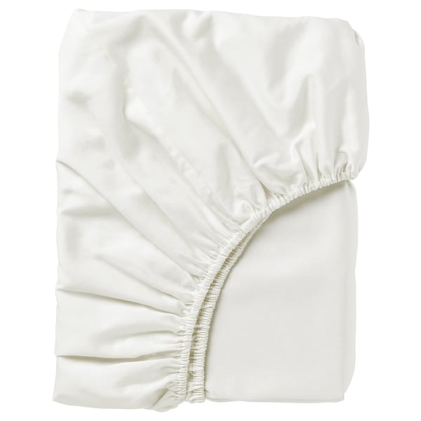 IKEA NATTJASMIN Fitted sheet white Queen