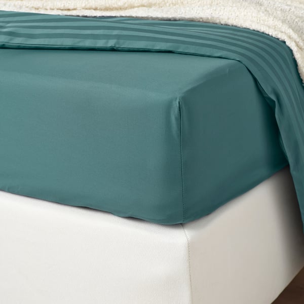 IKEA NATTJASMIN Sheet Set Blue-green Queen