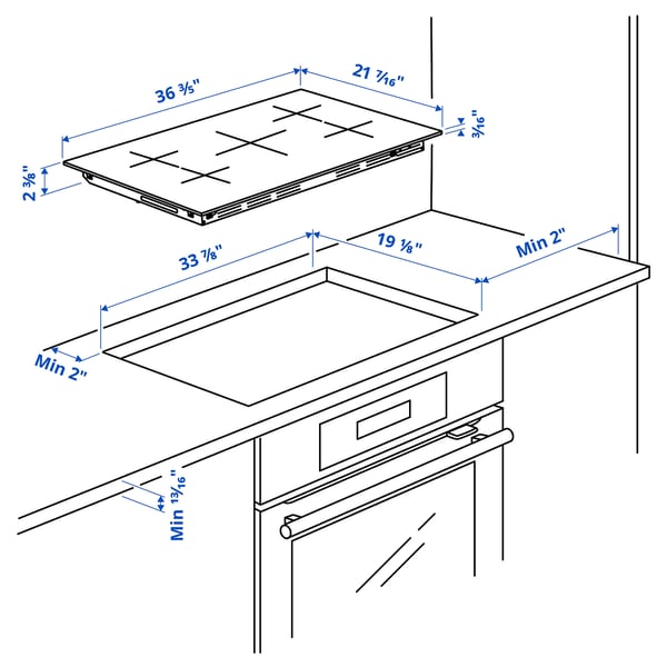 IKEA NEDERSTA Induction Cooktop Black 36 "