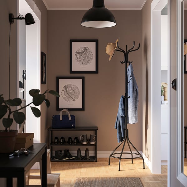 IKEA NIPÅSEN Hat And Coat Stand Black 71 1/4 "