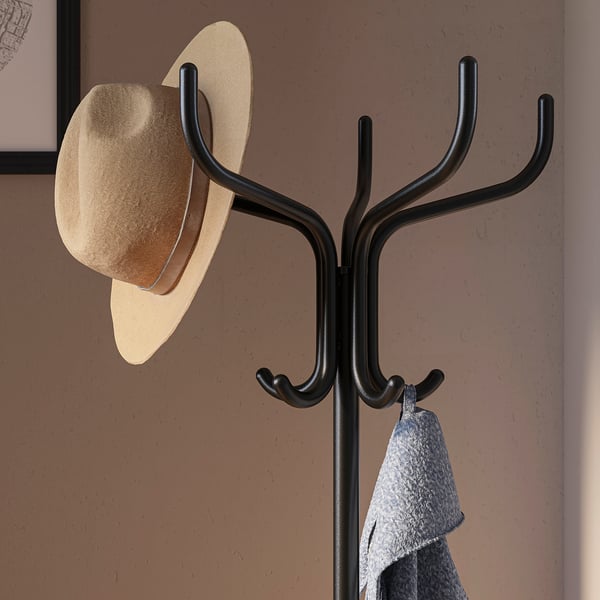 IKEA NIPÅSEN Hat And Coat Stand Black 71 1/4 "