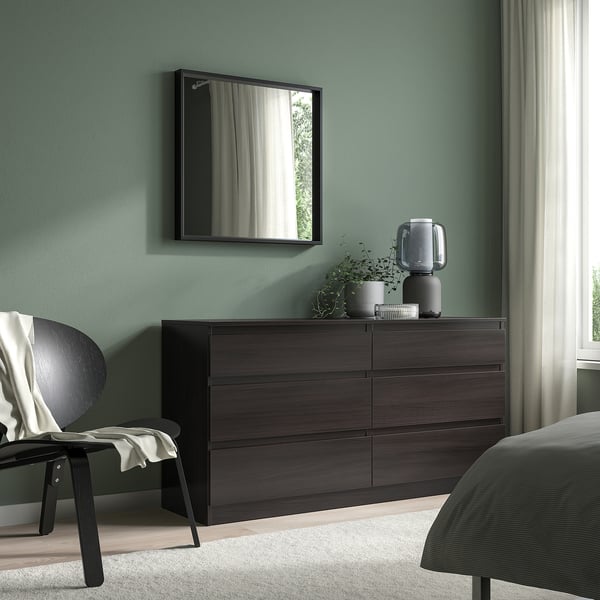 IKEA NISSEDAL Mirror Black 25 5/8x25 5/8 "