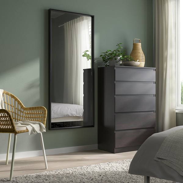 IKEA NISSEDAL Mirror Black 25 5/8x59 "