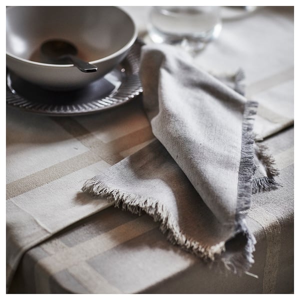 IKEA NISSÖGA Napkin Gray/white 14x14 "