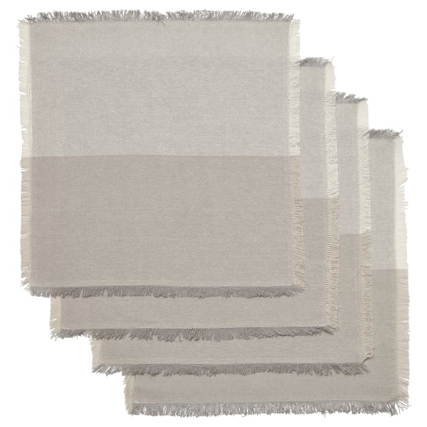 IKEA NISSÖGA Napkin gray/white 14x14 "