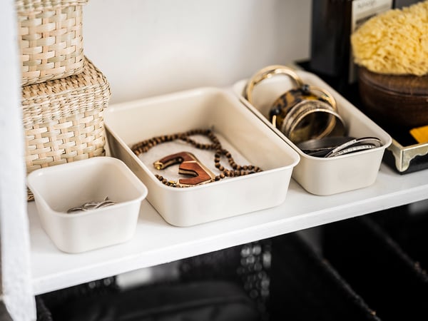 IKEA NOJIG Organizer Plastic/beige 4x7 ¾x2 "