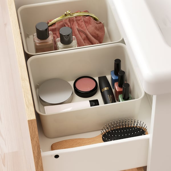 IKEA NOJIG Organizer Plastic/beige 7 ¾x9 ¾x4 "