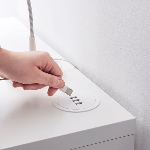 IKEA NORDMÄRKE USB Charger White/cork